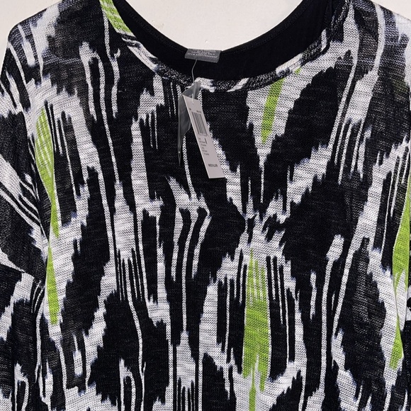 🌹NWT: CHELSEA & THEODORE LIME SALT MULTI BLOUSE - Picture 2 of 12